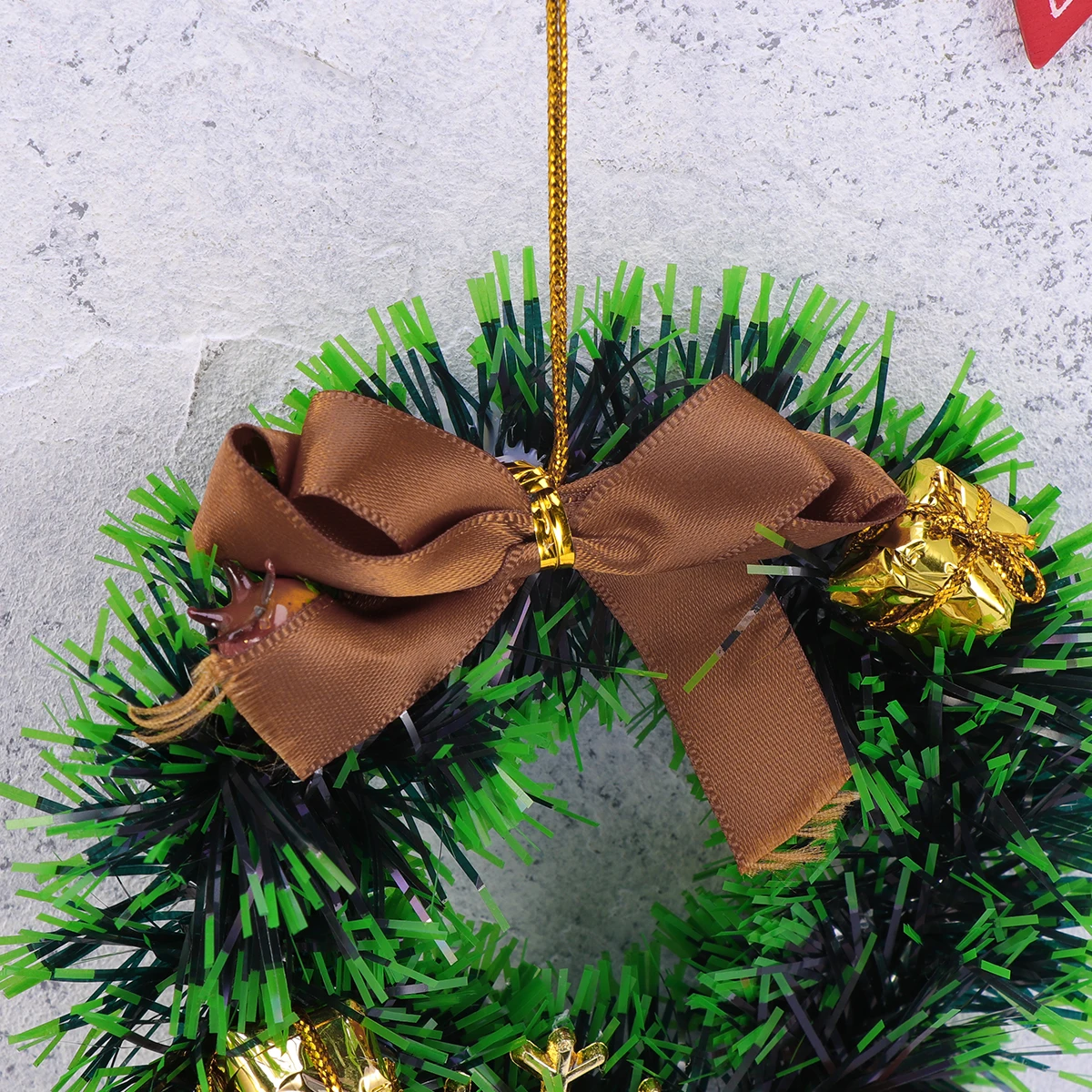 

Ornaments Christmas Wreath Pendant Decorations Garland Hanging Miniature Winter
