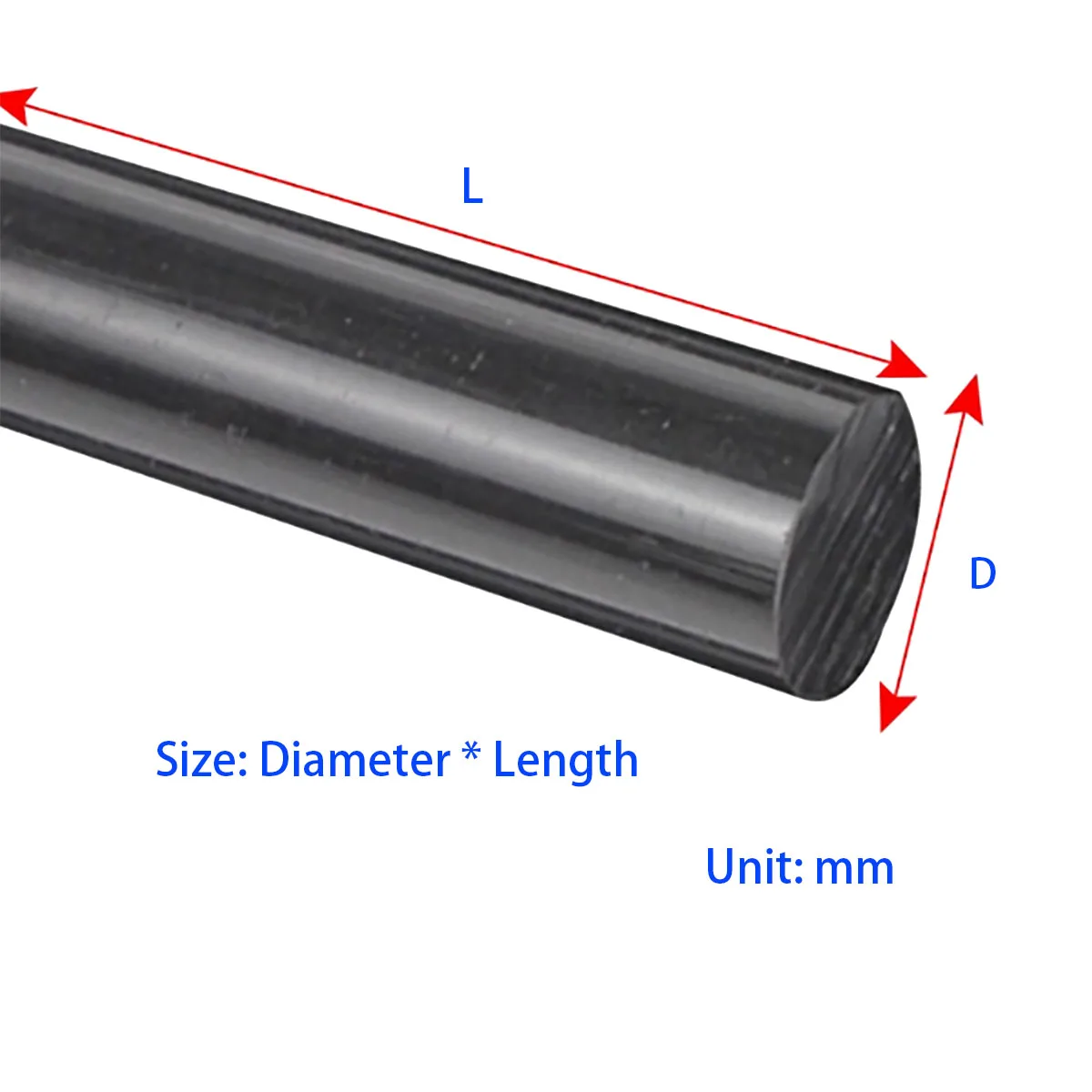 

Black Circular Nylon Rod, Nylon Solid Plastic Rod