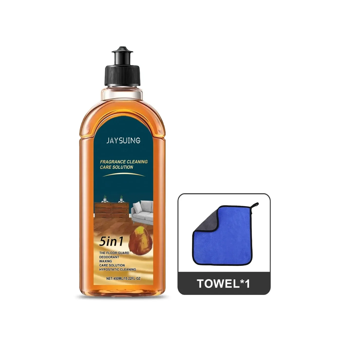 

Jaysuing Advanced Floor Care Cleaner-For Wood and Tile Floors, Provides Stain & Scratch Protection with Lasting Shine