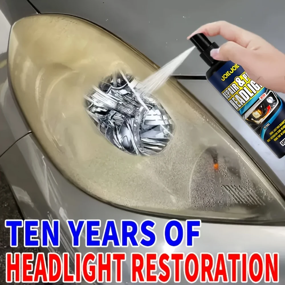 رذاذ ترميم المصباح الأمامي للسيارة الاحترافي 100 مل: عامل تجديد المصباح الأمامي، واقي طلاء غطاء مصباح السيارة، استعادة كلار #3