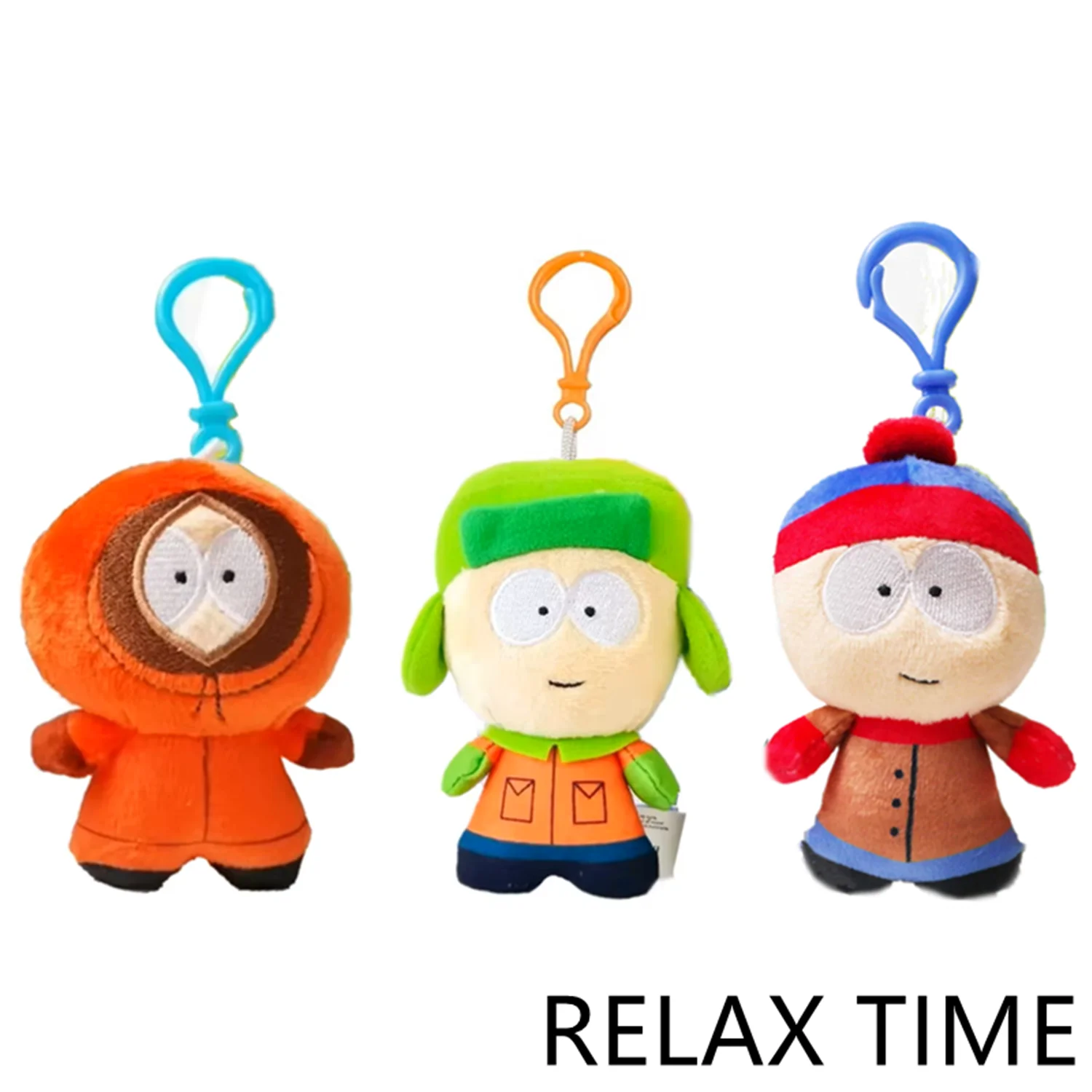 

New Cute Anime South Park Kyle Khadou Kenny Stan Plush Keychain Chains Small Pendant Kids Stuffed Toys For Children 12CM