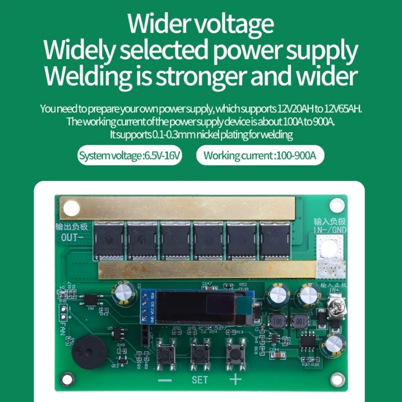 Spots Welding Machine 0.1-0.3mm Nickel Strip for 18650 Lithium Battery Adjustable 99 Gears Spots Welder Digital Display