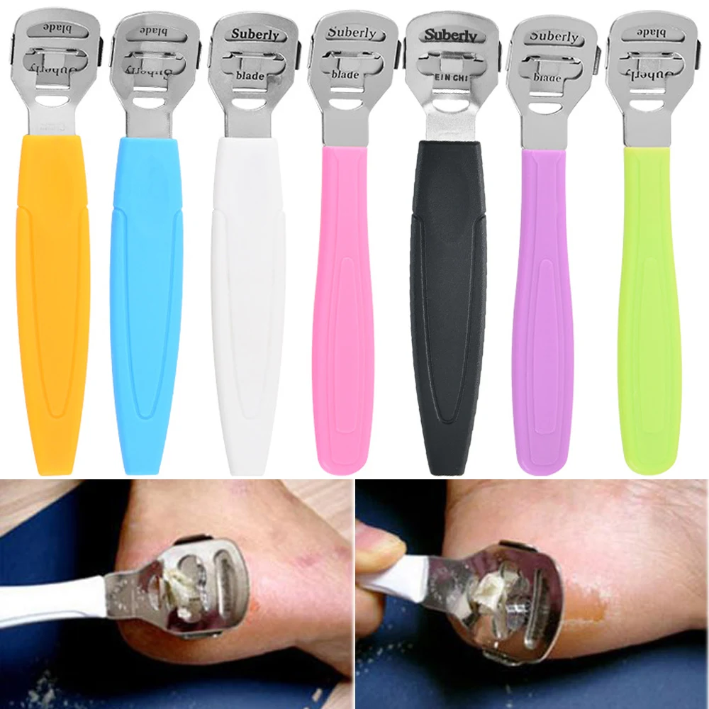 Stainless Steel Callus Remover Feet Skin Shaver Corn Cuticle Cutter Rasp Blades Pedicure File Dead Skin Removal Foot Care Tool