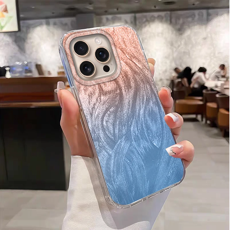 Farbverlauf Mädchen Handyhülle für Apple iPhone 16 Pro Max 16e 11 12 13 7 15 14 8 Plus X XS XR SE 2020 2022 stoßfeste Frauen Abdeckung