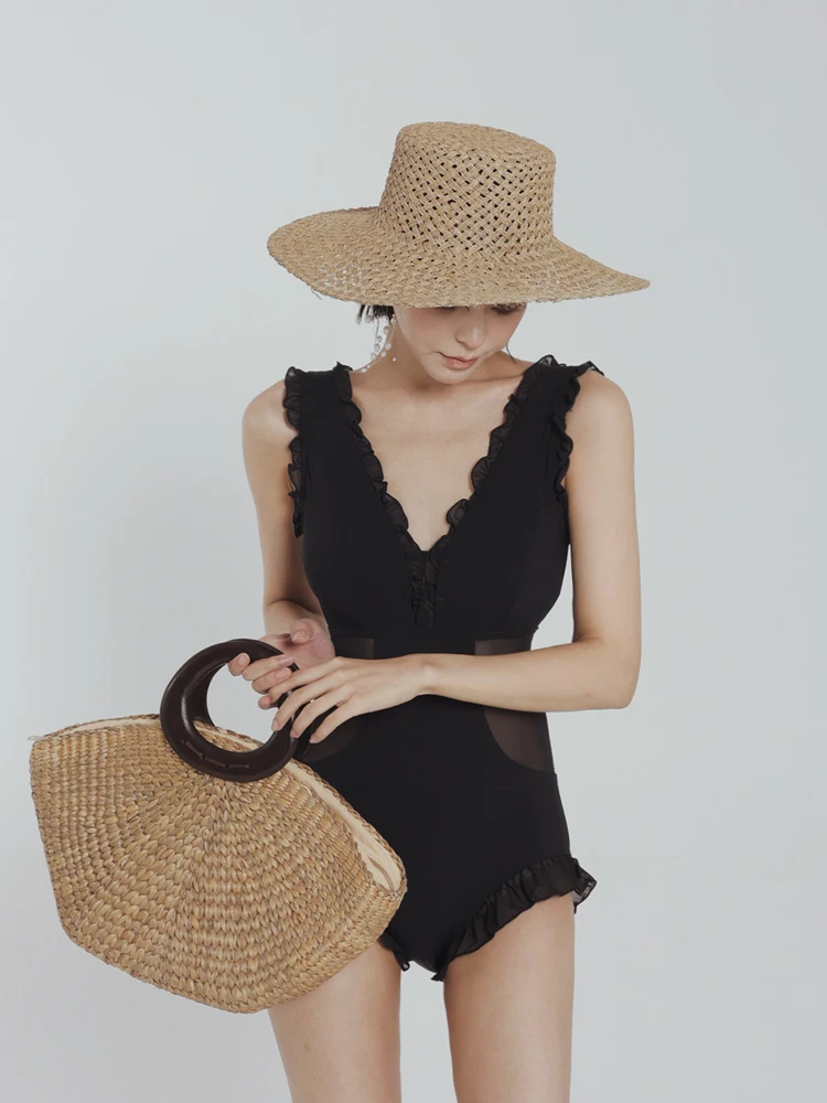 Sexy One-Piece Backless Swimming Suit Women's Cover-Up Slimming  Swimwear Casual Style Fixed Chest Pad No Sleeve