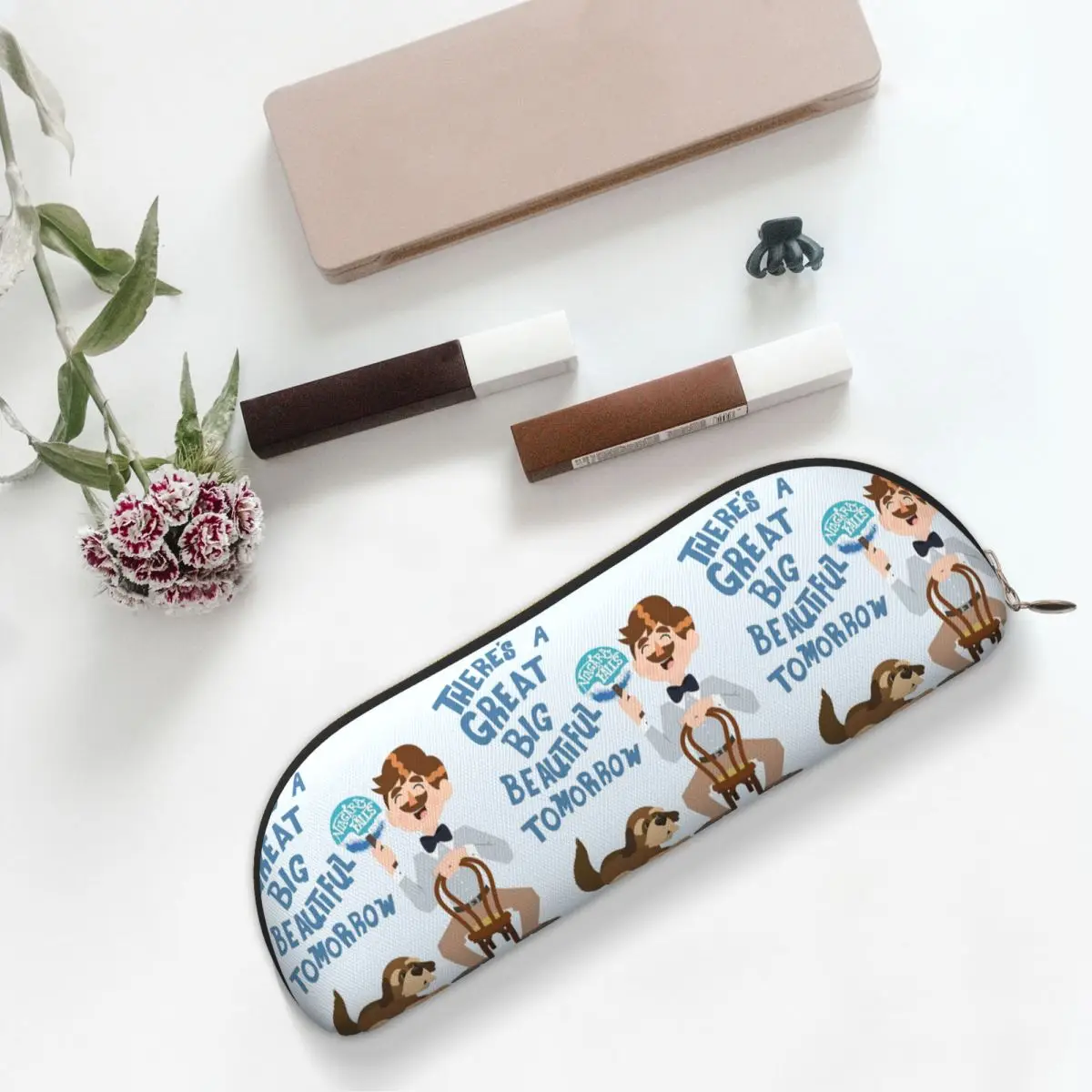 Man Has A Dream Pencil Cases Pen Holder Storage Stationery Supplies Large Storage Pen Box Pencil Bag for Boys Girls Gifts