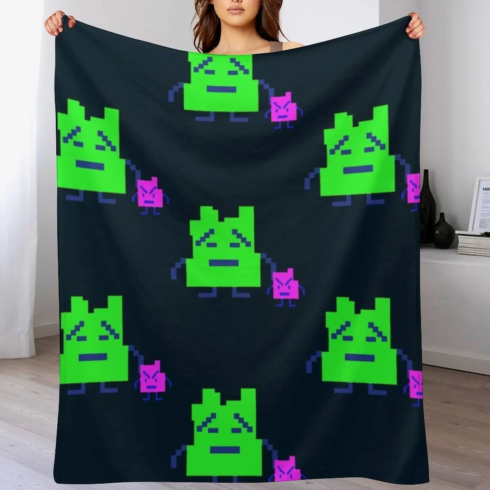 

Aqua teen hunger force moonities Throw Blanket Furry decorative Flannel Luxury Throw Blankets