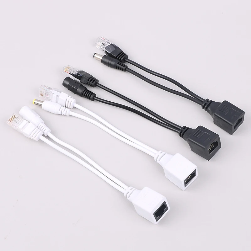 1Pair POE Cable Passive Power Over Ethernet Adapter Cable POE Splitter Injector Power Supply Module For IP Camea