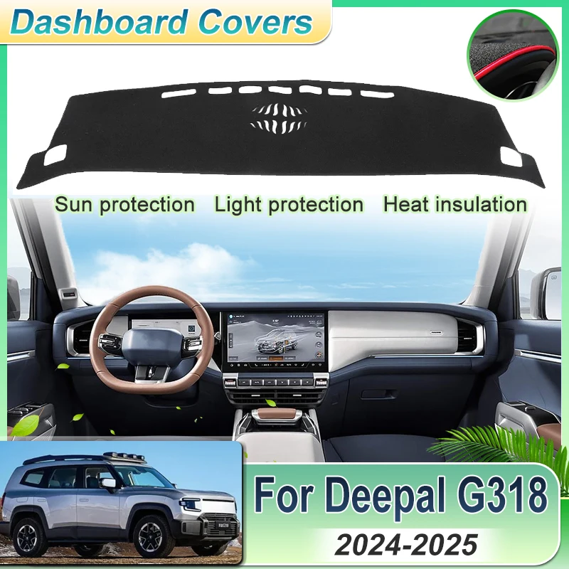 

For Deepal G318 Accessories 2024 2025 C318 Car Center Console Dash Mat Dustproof Dashboard Cover Rug Light-Proof Stickers Pad