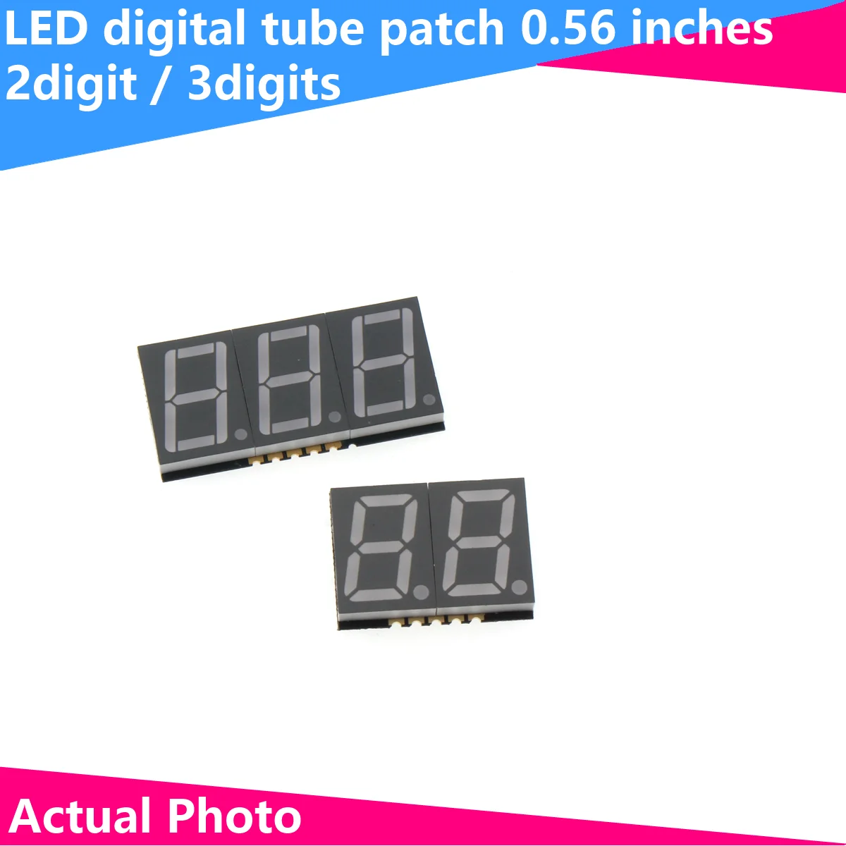 LED digital tube patch 2/3 bits 0.56-inch white display screen LED8 seg