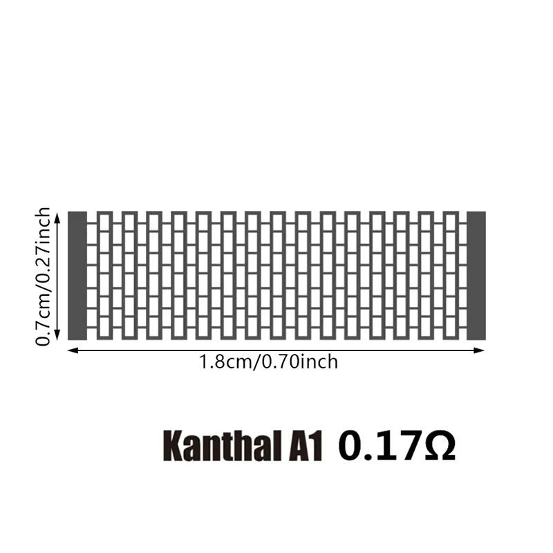 Meshed Weerstand 18.6X2Mm 0.17ohm Draad A1 Ni80 Spoel Naar Handheld Demontage Accessoire Tools 10 Stuks