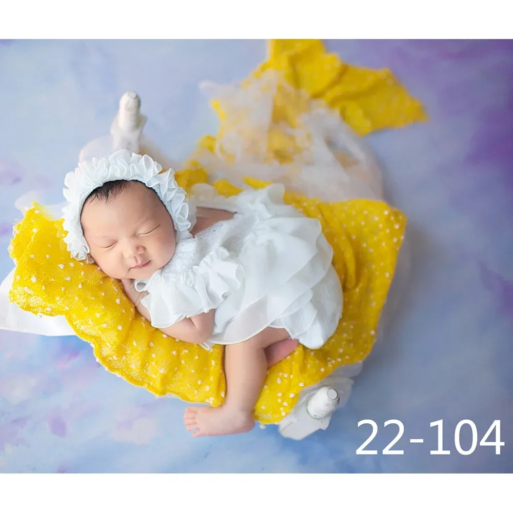 Newborn Photography Props Hat Headband Lace Romper Bodysuits Outfit Baby Girl Dress Costume Photography Clothing