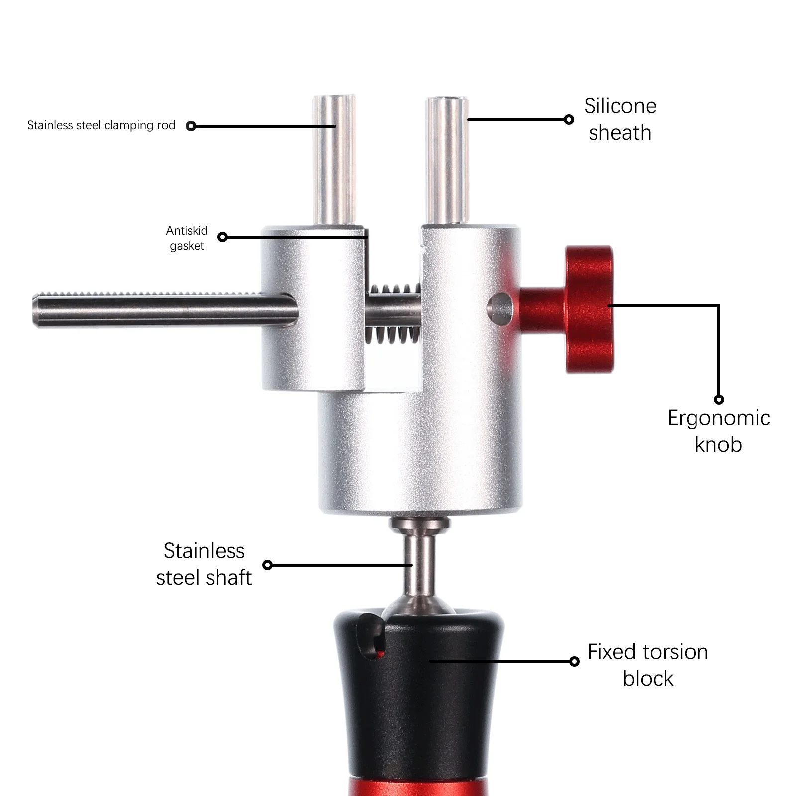 DSPIAE AT-HV Craft Tools Directional Table-top Vise Universal Hand Held Vise Easy To Hold Without Blind Corner Coloring Red