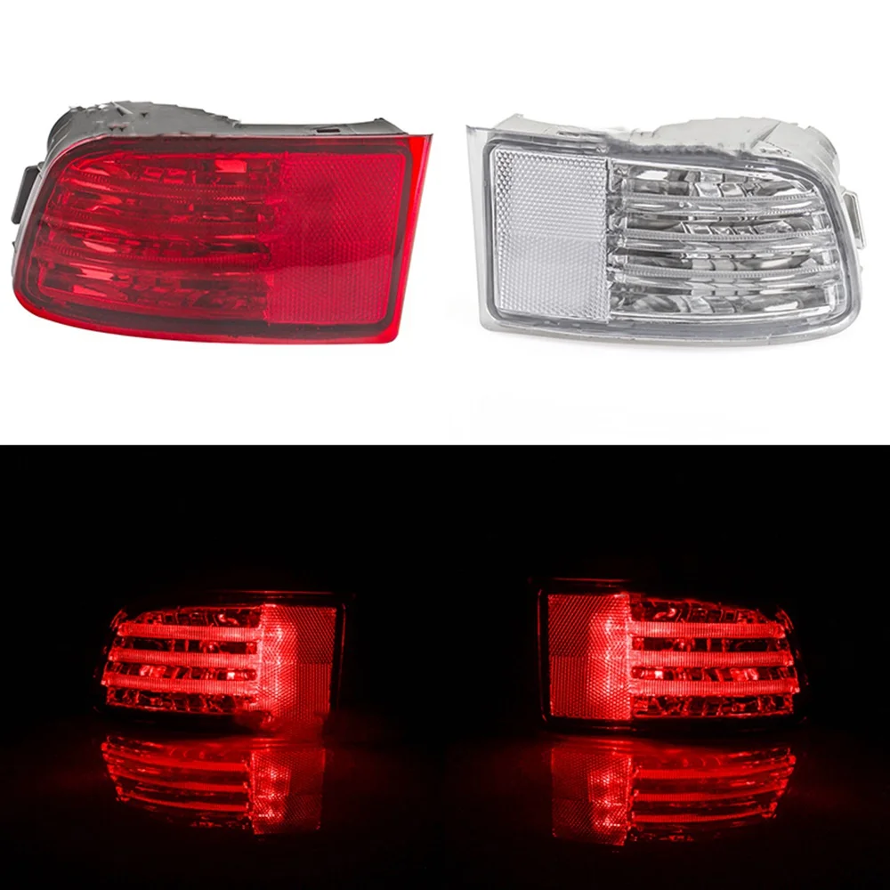

Durable-Rear Bumper Reflectors Lights No Bulb Rear Light Tail Light Shell For Toyota Land Cruiser Prado 120 Tail Lamp 2002-2009
