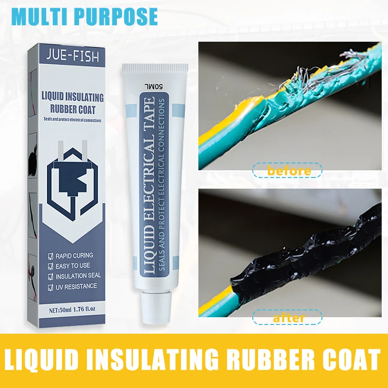 30/50ml Liquid Insulating Tape For Repairing Rubber Wires and Cables Provides Coating and Wire Fixing Features