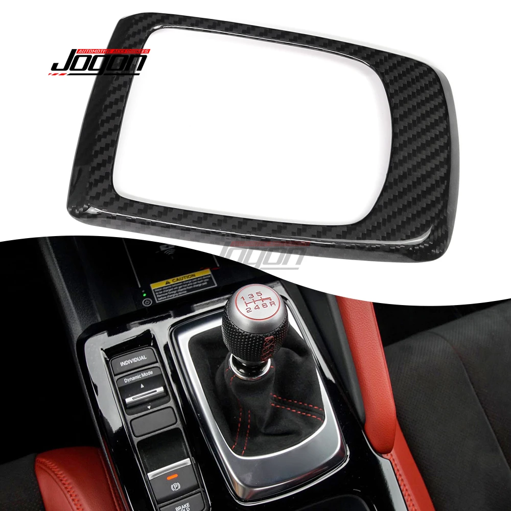 MT For Acura Integra Type S 2023 2024 2025 Real Carbon Fiber Interior Central Console Gear Box Panel Cover Trim Accessories