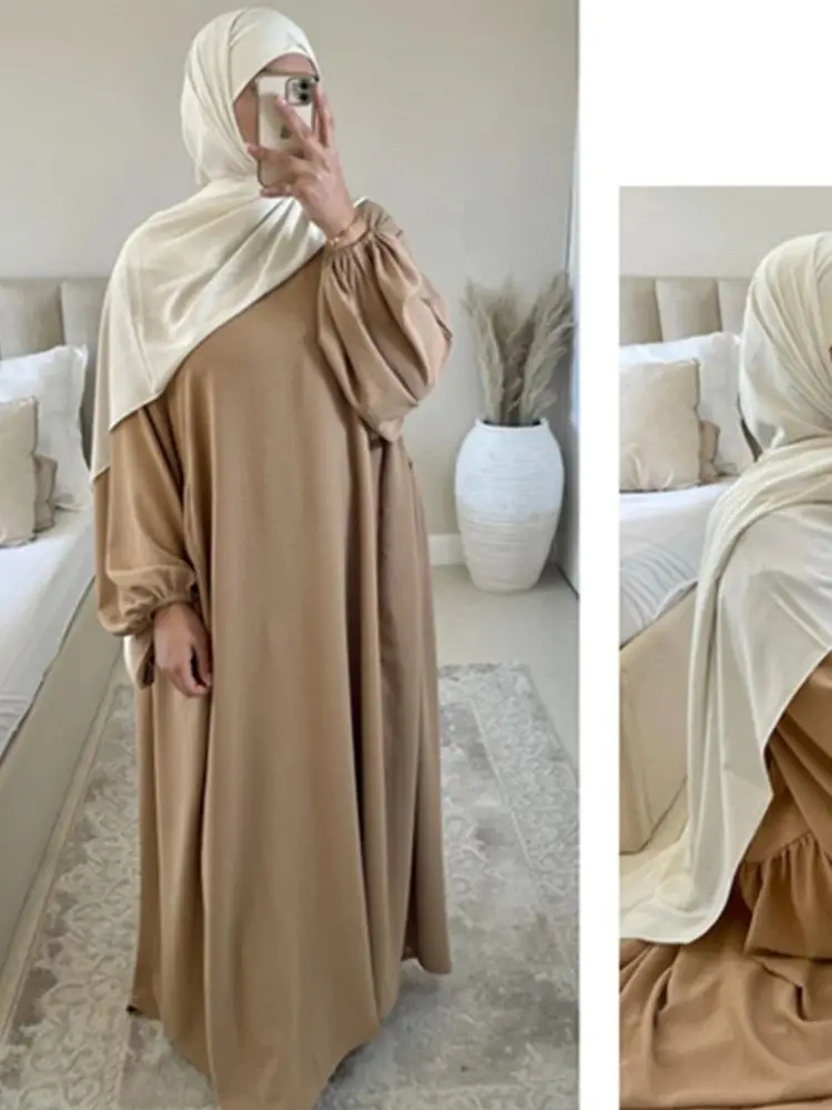 Eid Plain Modest Khimar Abaya Dubai 2024 Muslim Islam Arabic Palestine Abayas For Women Kaftan Dress Caftan Robe Femme Musulmane