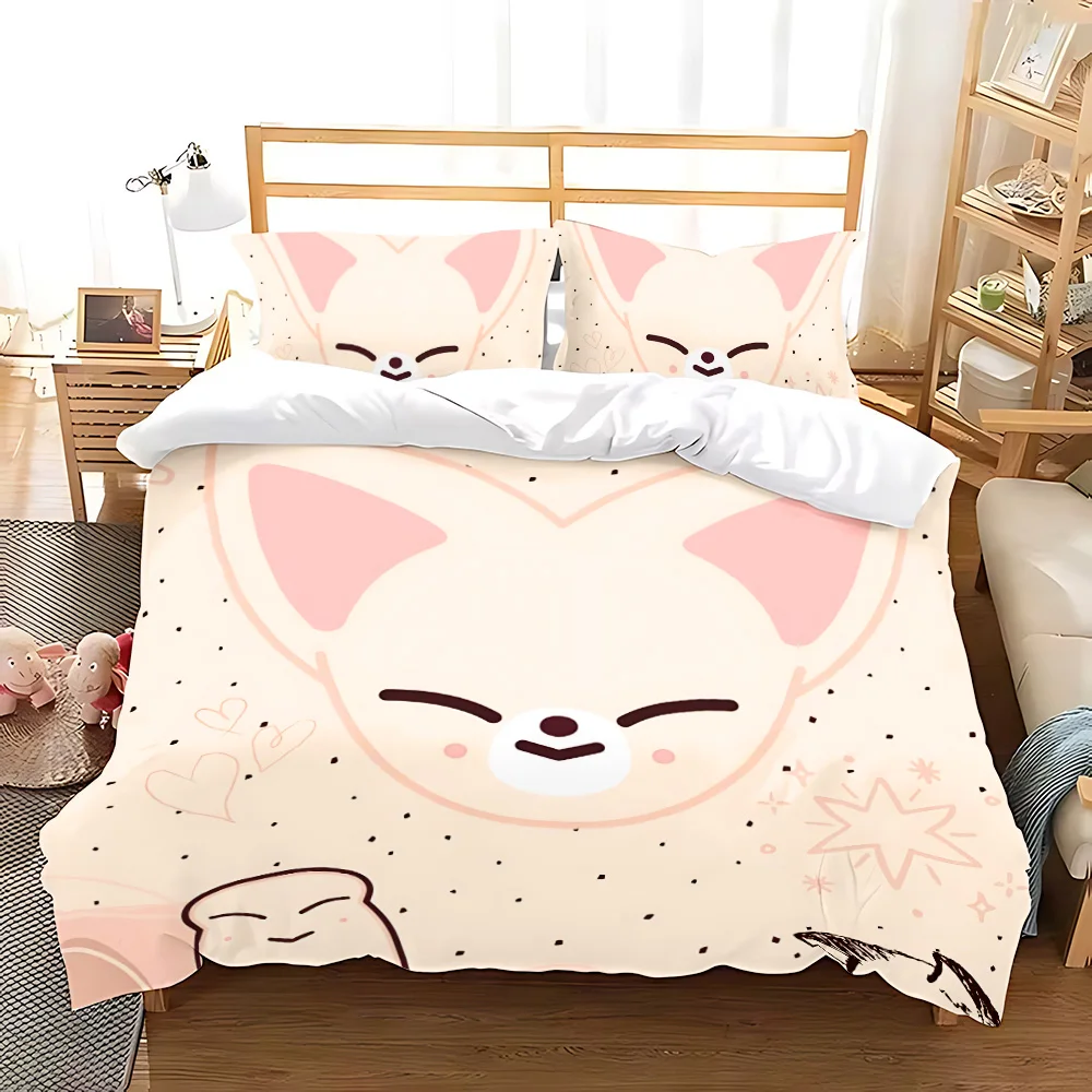 Duvet Cover Pillowcase Bedding Set K-Kpop Adult Boy Girl Bedroom Decoration Children Gift Stray KidsS Single Double Large Size