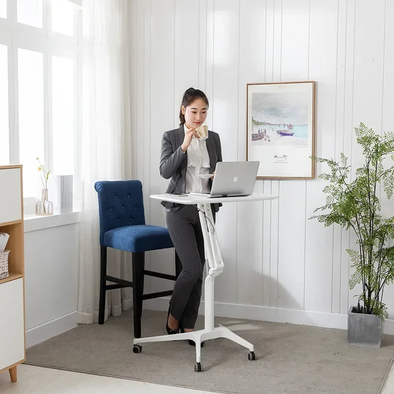 Pneumatic lifting desk, laptop  standing home office speech writing desk