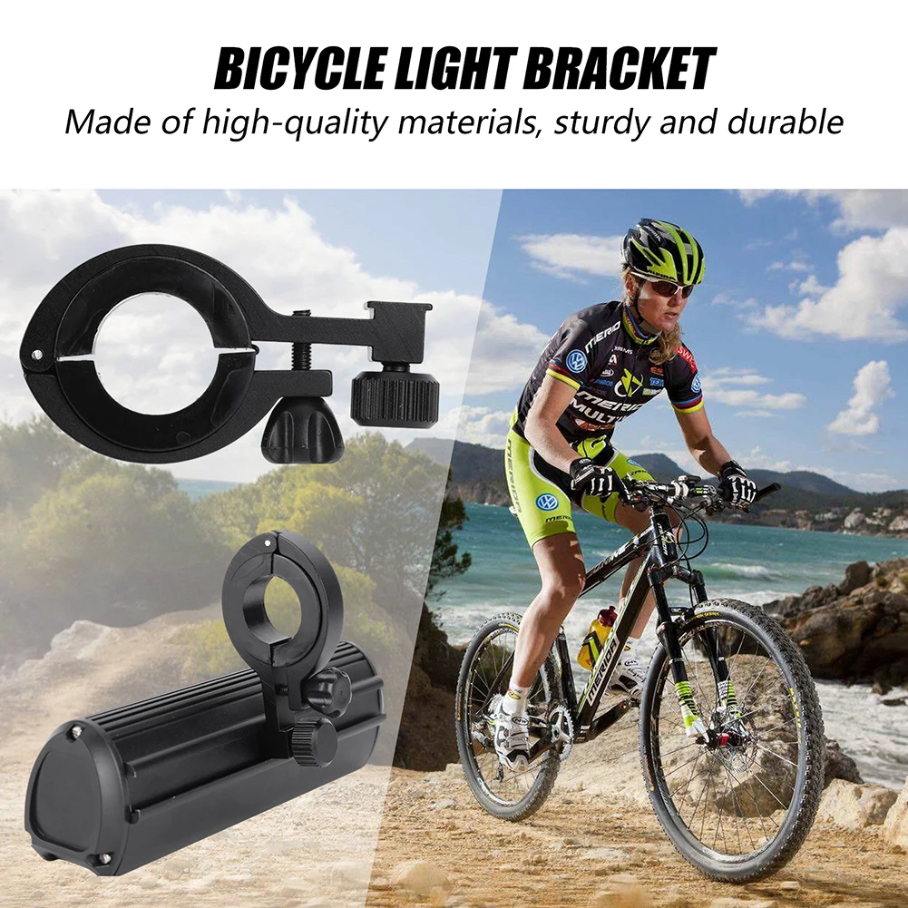 Bike Light Holder Aluminum Alloy Bicycle Light Front Bracket Lightweight Bicycle Light Mounting Bracket Portable for Cycling