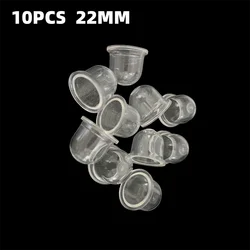 10pcs 14-19mm White Transparent Fuel Pump Carburetor Oil Bubble Primer Bulb Chainsaws Trimmer Brush Cutter Eradicator Clear Tool