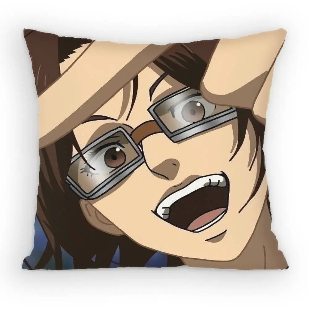Attack on Titan Hange Zoe Pillow Case Sofa Living Room Bedroom Headboard Backrest Cushion Square Cushion Nap Time
