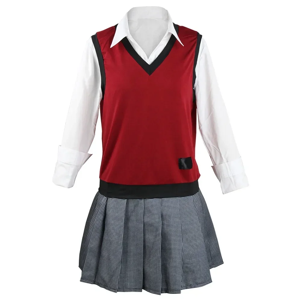 Anime Kakegurui Midari Ikishima Cosplay Costume Cheating Allowed Wig Woman JK School Uniform Shirt Vest Skirt Suit Halloween