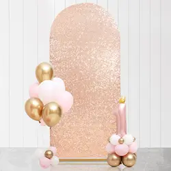 Rose Gold Arch Cover Sequin Backdrop Dome Chiara Backdrop Stand Cover Suitable for Wedding Birthday Party Photography Decoration