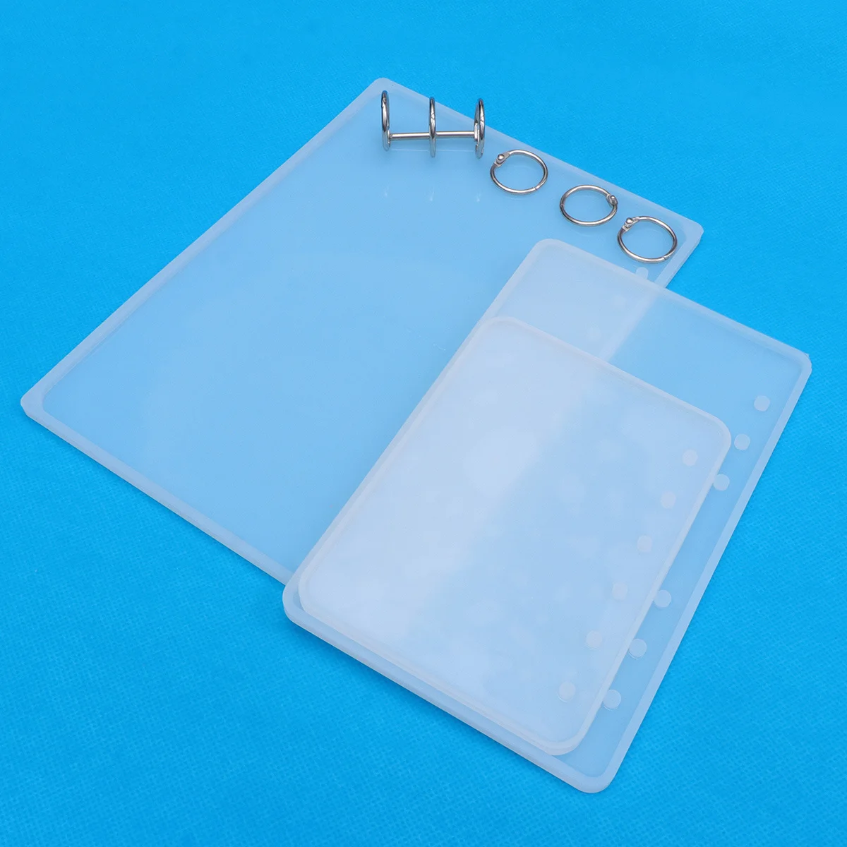 

A5 A6 A7 Notebook Silicone Molds Set DIY Craft Epoxy Casting Mold Transparent Notebook Cover DIY Set Binding Rings