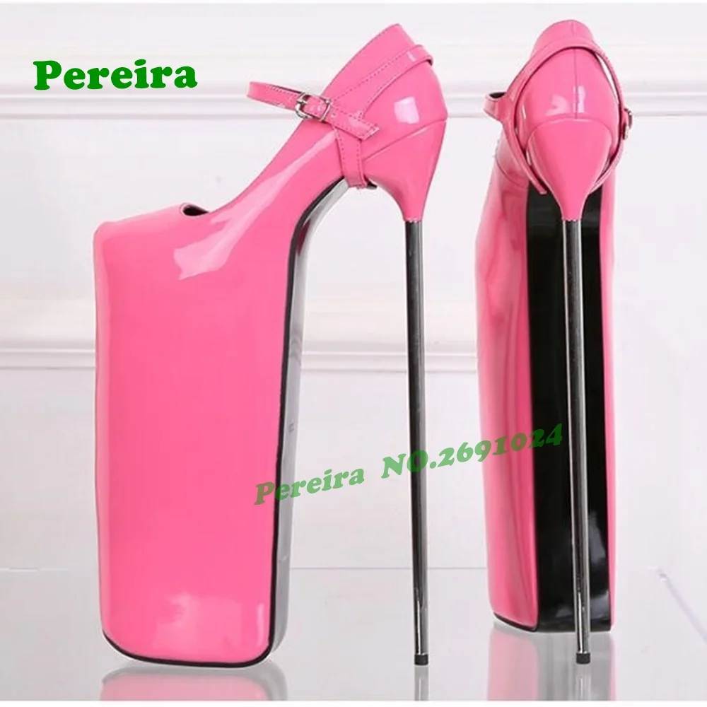 منصة سوبر عالية الكعب مضخات 2025 جديد أسود كعب معدني جولة تو خنجر الضحلة النساء مضخات مثير أحذية الحفلات 30 سنتيمتر حجم 46 #5