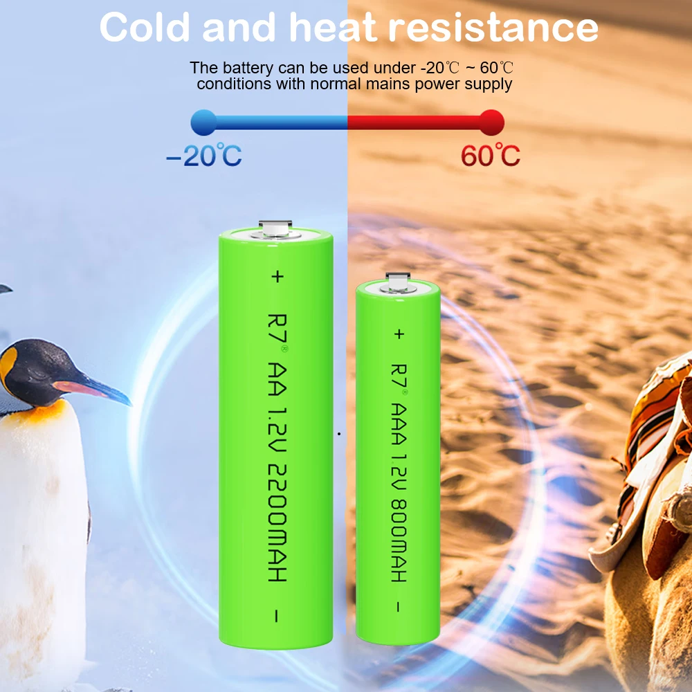 R7 1.2V AA2200mAh + AAA800mAh Rechargeable Battery Ni-MH Cell Green Shell with Welding Tabs for Toothbrush Electric Shaver Razor