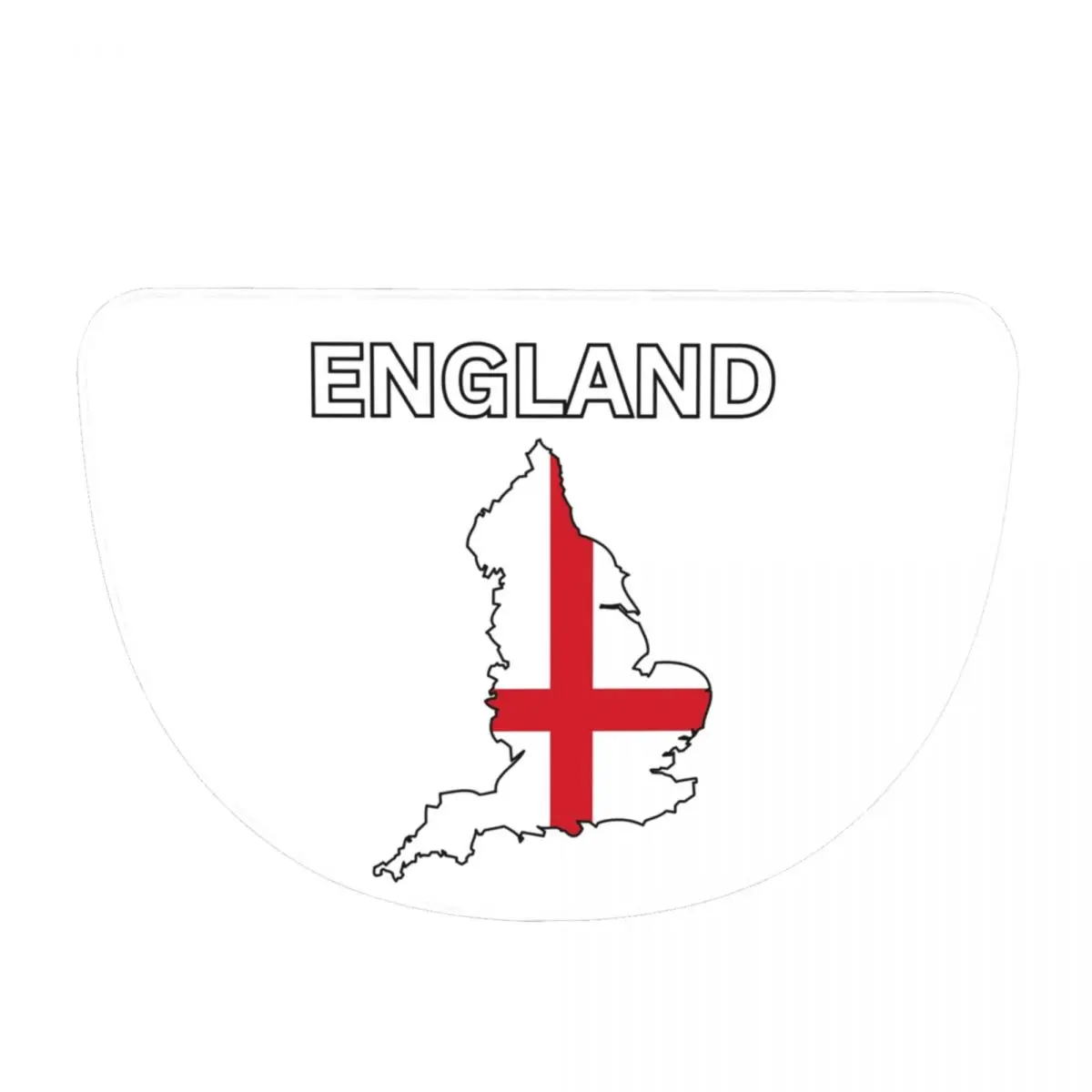 England Flag Map Design Soft Flannel Half Round Doormat Non Slip Bathroom Mat Absorbent Floor Carpet for Laundry Room Bathroom