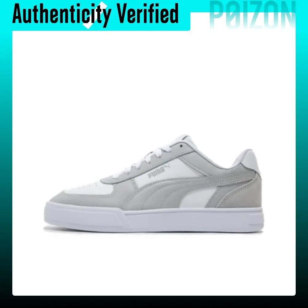 PUMA Caven 2.0 Leather Multicolor Low top Skateboard Shoes Unisex White Gray 399398-02
