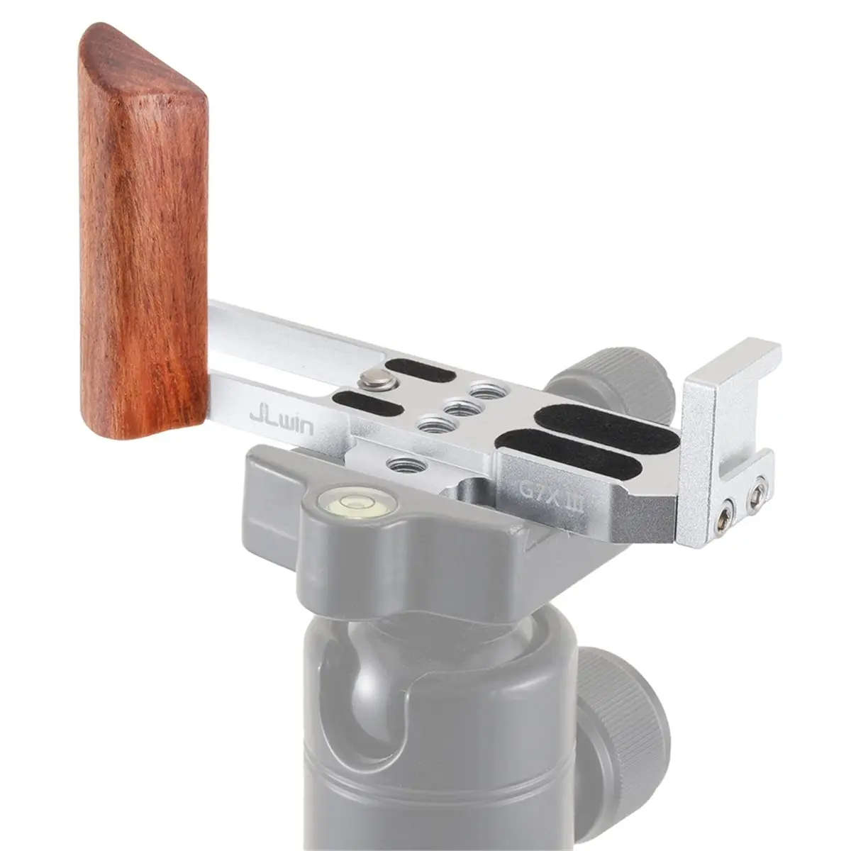 N94R JLwin Quick Release L Plate Camera Wooden Handle Grip for Canon G7XII/G7XIII Camera Tripod Accessories Silver