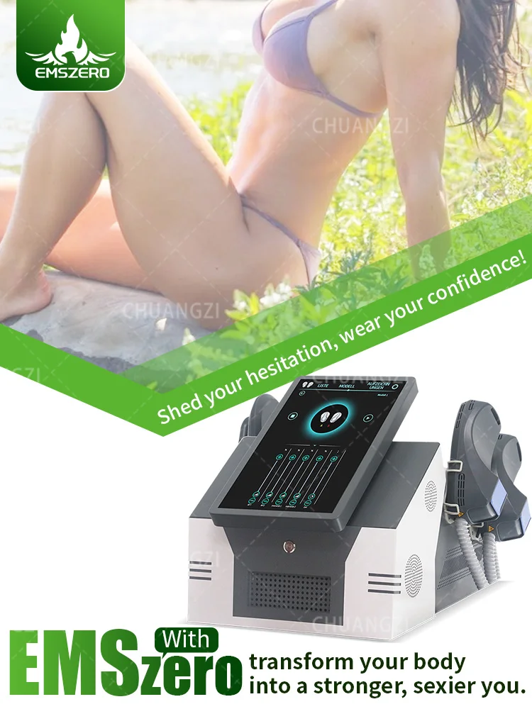 

New HI-EMT Muscle Stimulation EMSzero Machine Electromagnetic 4 Handles Body Sculpting Emszero Beauty Equipment