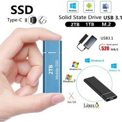 1Pcs M.2SSD Mobile Solid State Drive TYPE-C Mobile External Solid State Drive