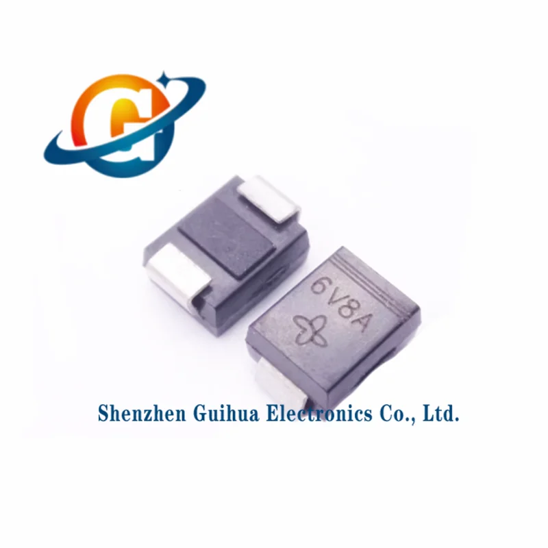 50pcs SMD diode TVS SMBJ6.8A SMBJ6.8CA silk screen 6V8A SMB unidirectional/bidirectional