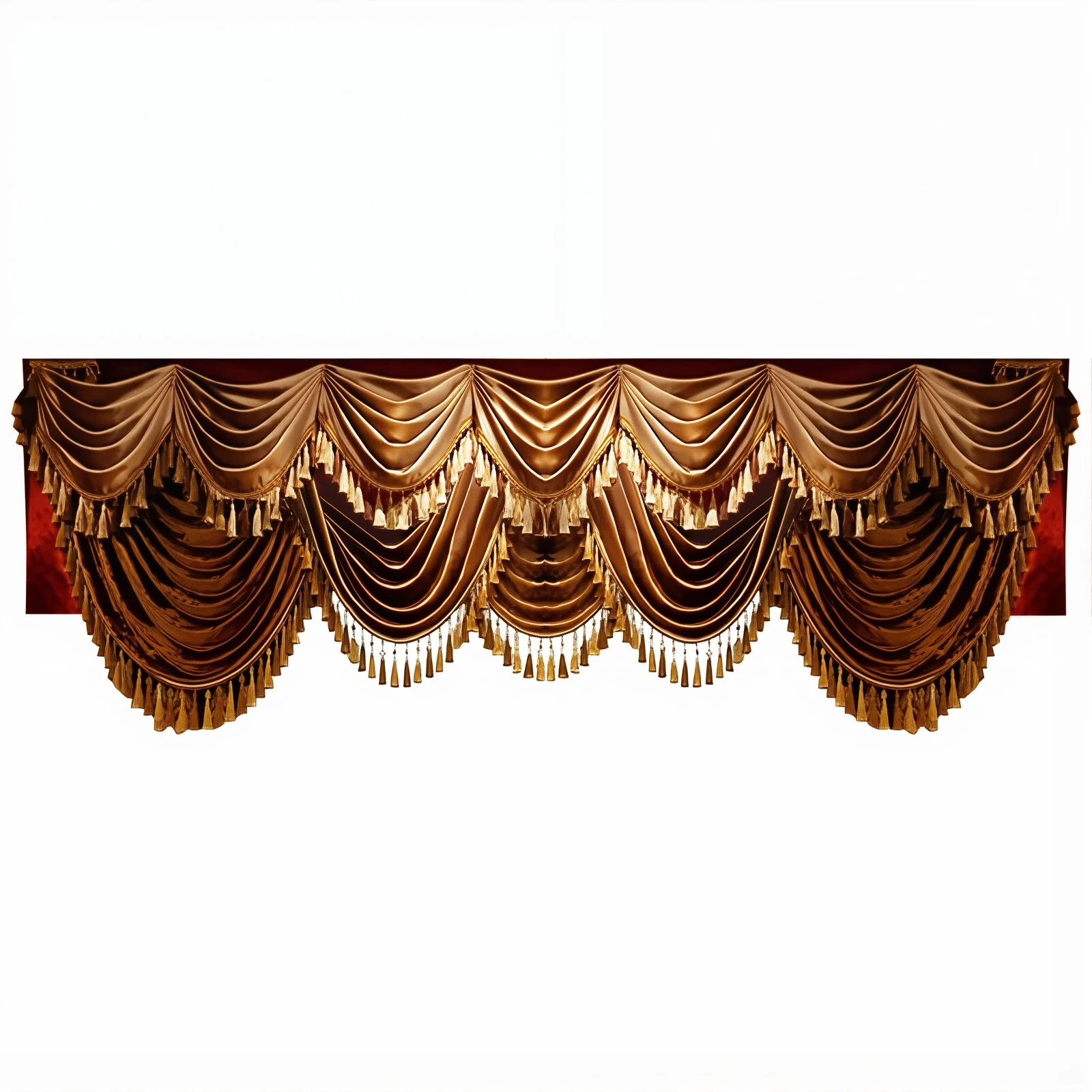 

Vintage European Gold Velvet Curtain Valance, Luxury Decor Valance for Living Room & Bedroom (Curtain Panels Not Included)