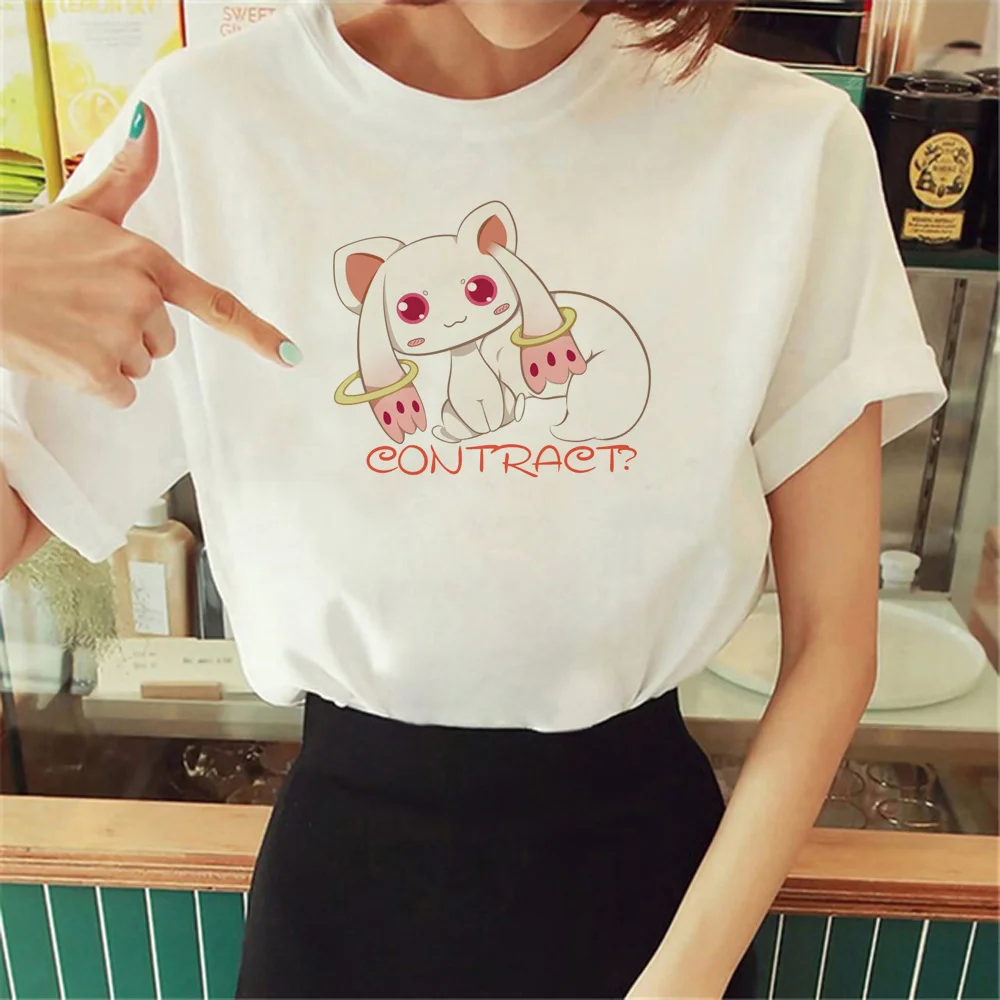 Madoka t shirt women Japanese tshirt girl comic clothes