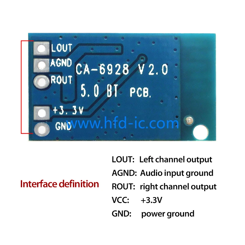 CA6928- LED power supply modlue 5v Circuit board sound dual digital audio amplifier module board bluetooth audio module