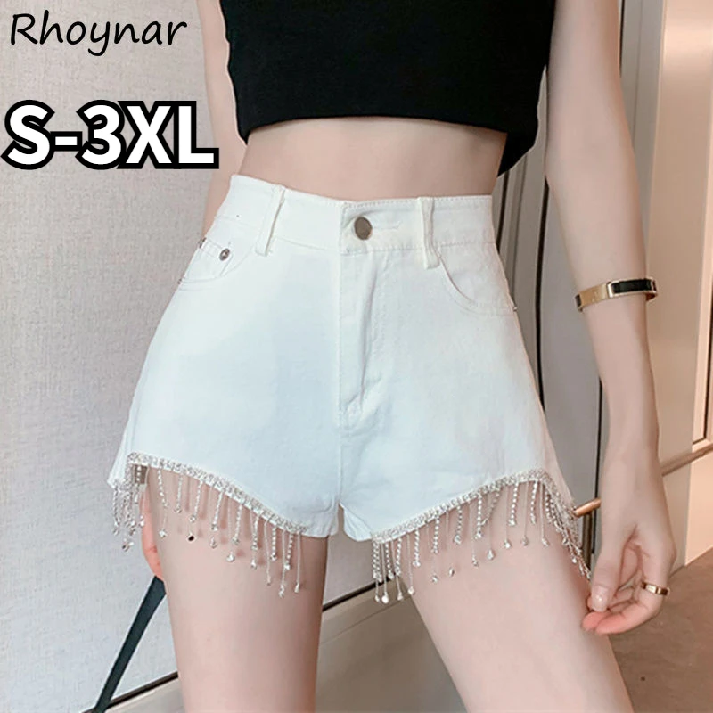 

Shorts Women Summer Tassel Design Cool Streetwear S-3XL Sexy Denim Korean Style Ladies Vintage Trendy All-match Party Leisure