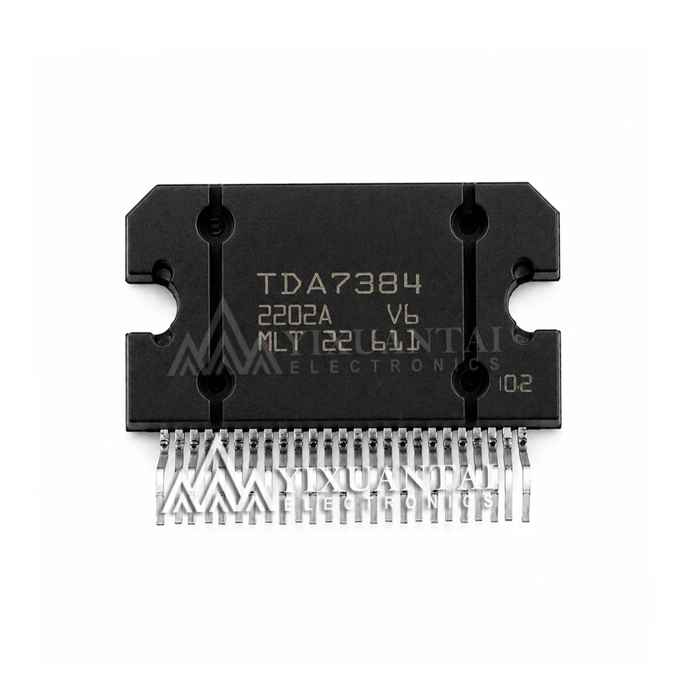 NEW Original  TDA7384   TDA 7384   Audio Amp Speaker 4-CH Stereo  Class-AB 25-Pin FLEXIWATT(Vertical) Tube - Rail/Tube