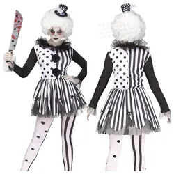 Halloween Terrifier Clown Cosplay Costume Women Halloween Fancy Dress Adult Circus Clown Halloween Party Dress Role Play Props