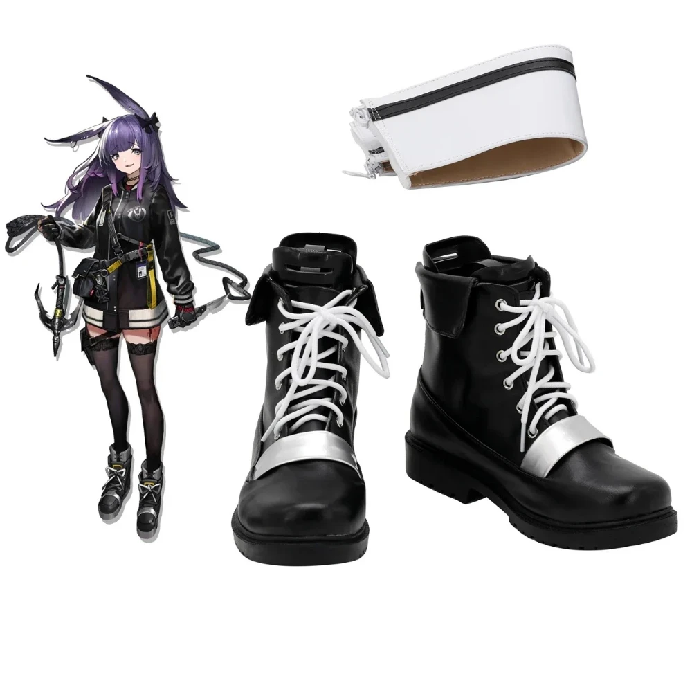 Arknights Rope Cosplay Boots Black Shoes Custom Made Any Size