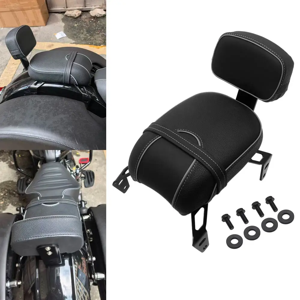 Black 1PCS Motorcycle Passenger Seat With Backrest For Indian Scout Bobber 125th Anniversary Edition 2026 Motorcycle Accessories