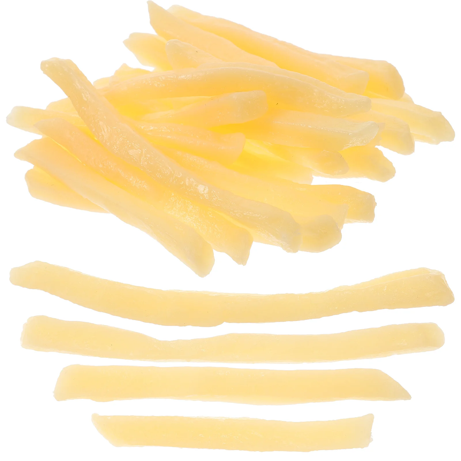 30 Pcs French Fries Simulation Model Imitation Props Artificial Christmas False Photography Simulated Yellow Plaything Toddler