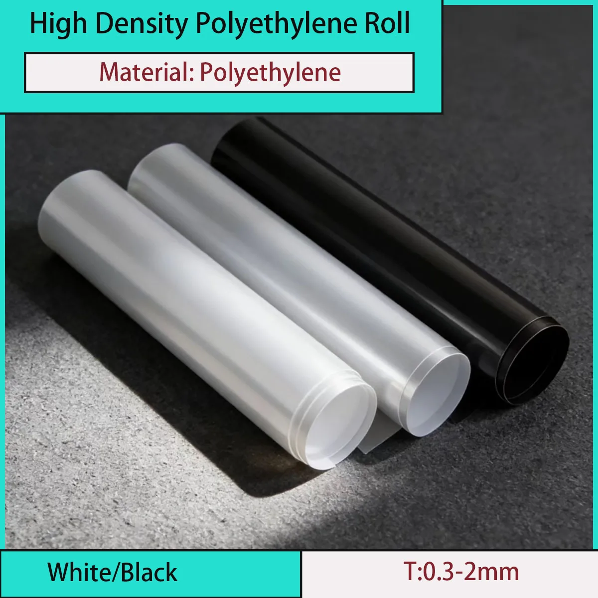 0.3-2mm High-Density Polyethylene (HDPE) Board, Wear-Resistant PE Plastic Sheet, 500x600mm/500x1000mm for Industrial & Daily Use