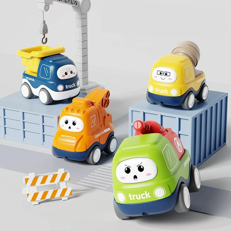 

Kids Pull Back Car Toys Car Model Boy Double return force Mini Toy Vehicle Cartoon Engineering Truck Educational Toy Boys Gifts