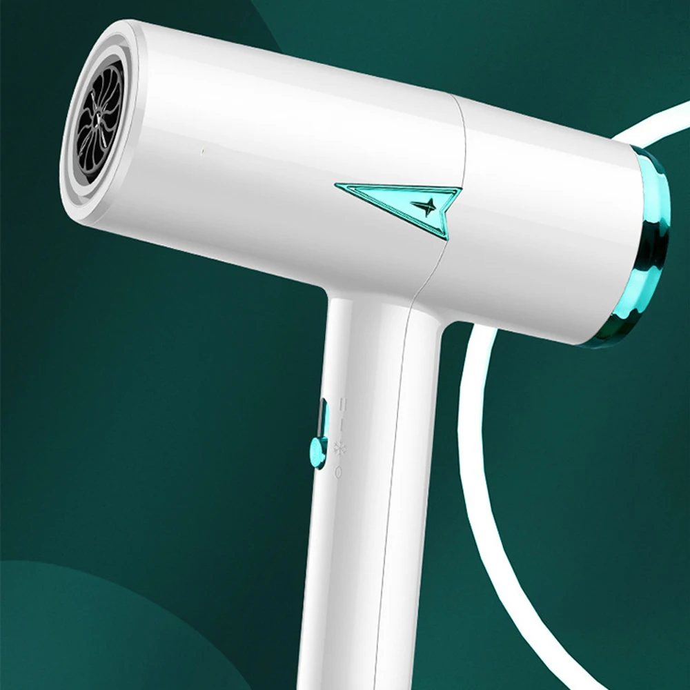 Secador de pelo de alta potencia para el hogar, conjunto de aire frío y caliente, herramienta de modelado de diseño de ruido de fondo silencioso, temperatura constante inteligente