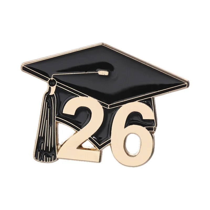 2026 Graduation Season Bachelor's Cap Design Badges, Graduation Commemorative Alloy Pins, Accessories for Clothing Bags, Gifts